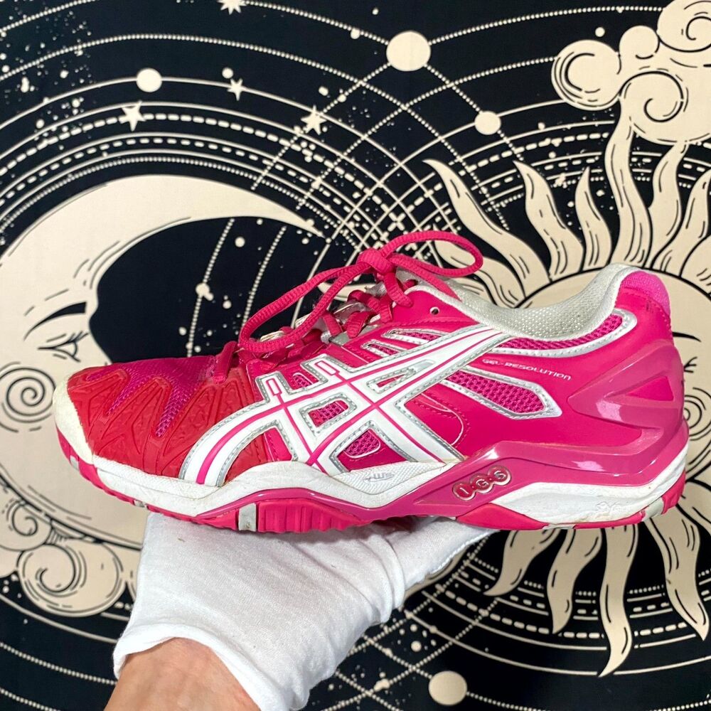 Asics Gel Resolution 5 E350Y Athletic Sneaker Women's 9 Pink Mesh Sports Running - Picture 3 of 7